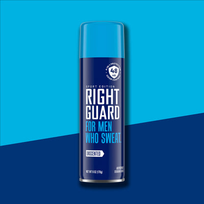 Right Guard sport aerosol antiperspirant and deodorant
